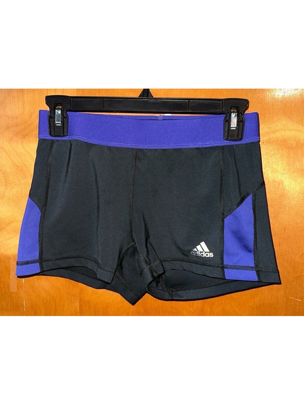 Adidas tech fit purple and grey shorts size medium